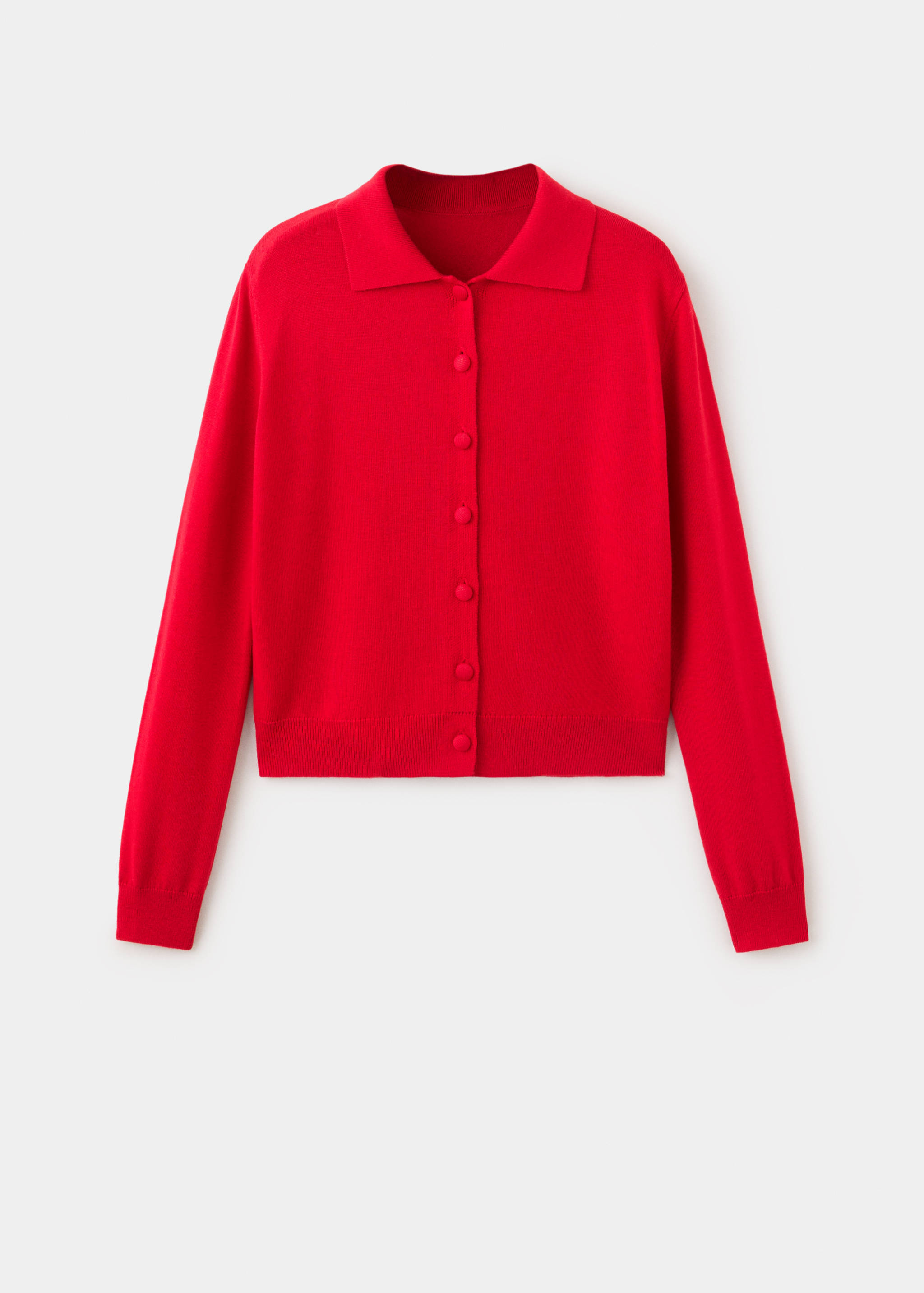 Cardigan de botões com gola de lapela - Artigo sem modelo