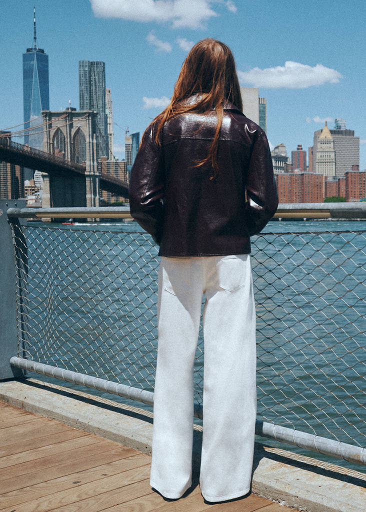 Wide leg stitched jeans — Off White