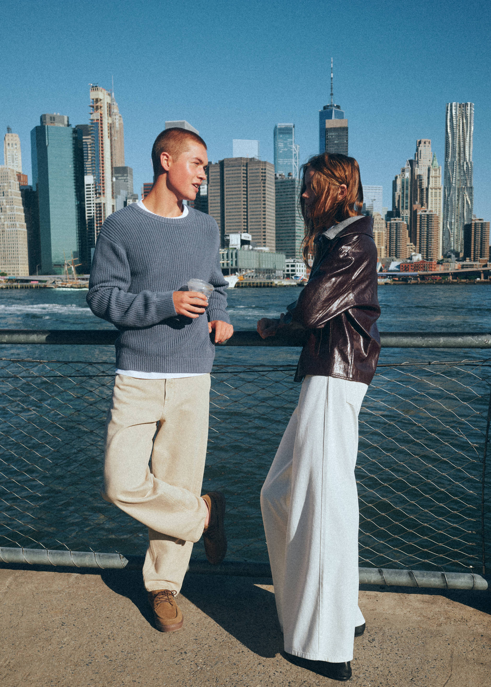Wide leg stitched jeans - Details of the article 1, Off White. Ref: 37025855-00.