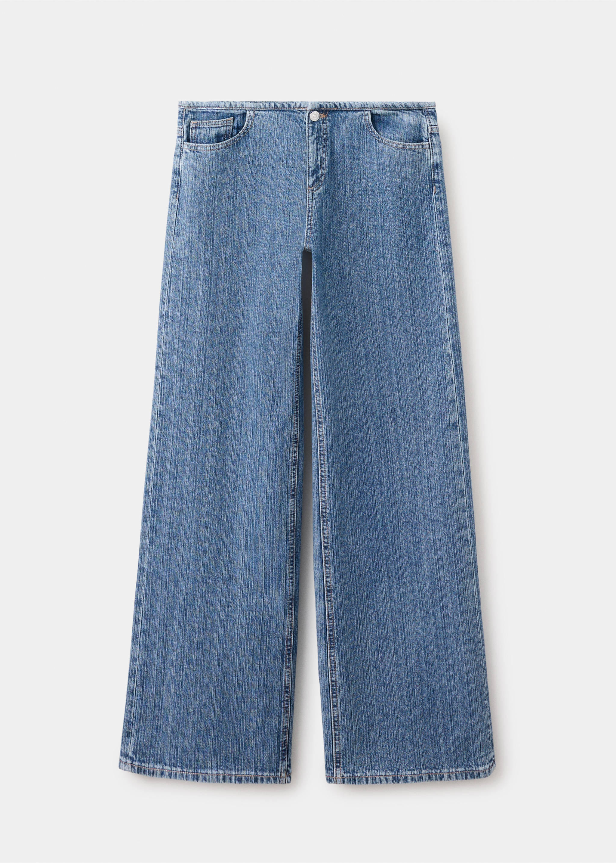 Low-waist wide-leg jeans - Article without model, Medium Blue. Ref: 37025856-00.