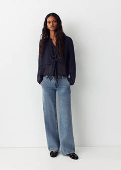 Straight low waist jeans — Medium Blue 9