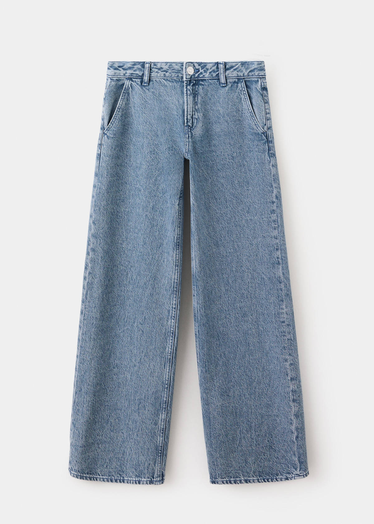 Straight low waist jeans — Medium Blue