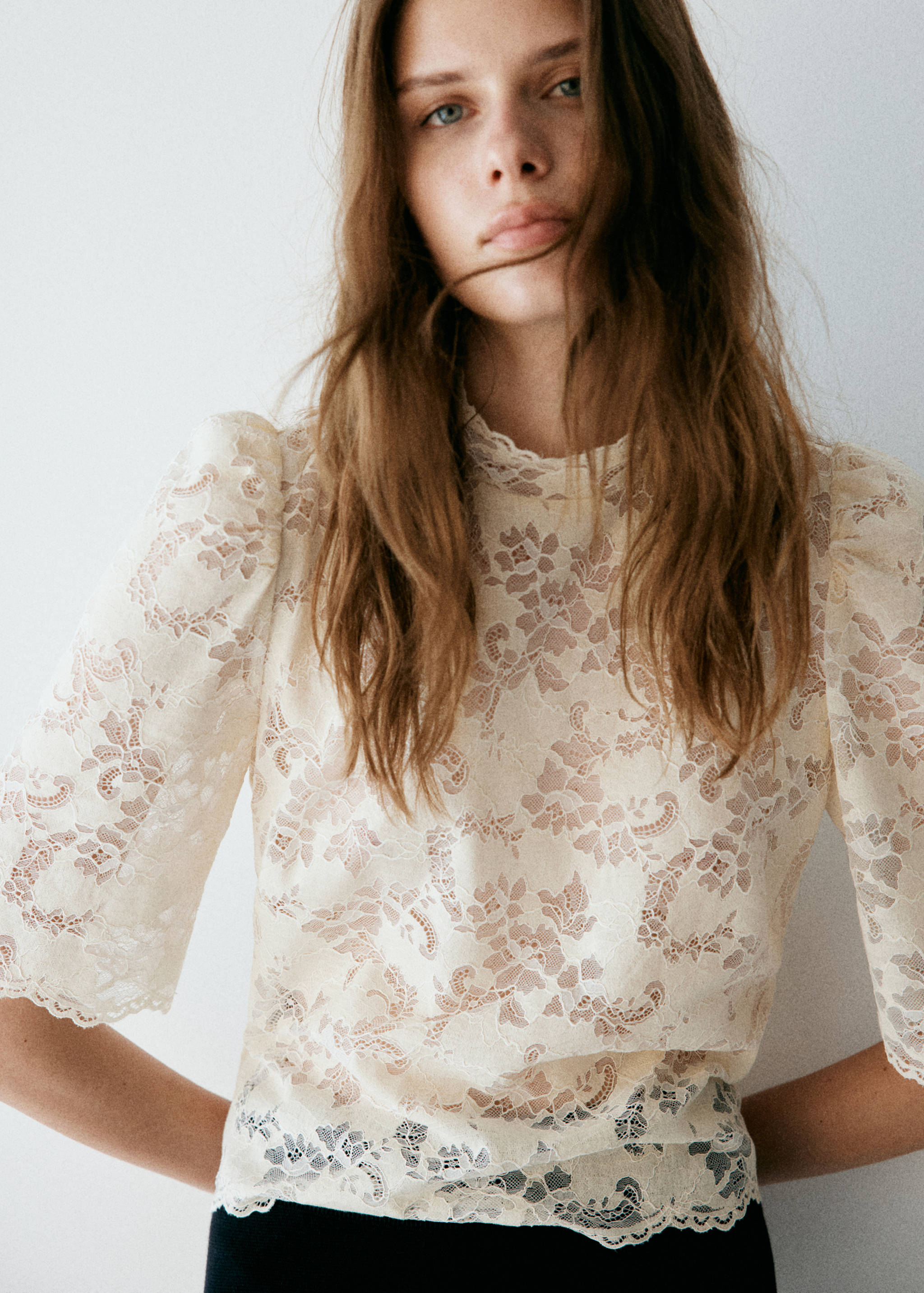 Guipure blouse - Medium plane
