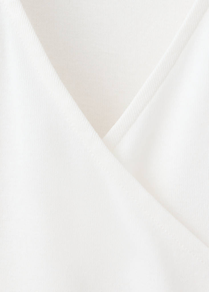 Ribbed crossover T-shirt — Off White