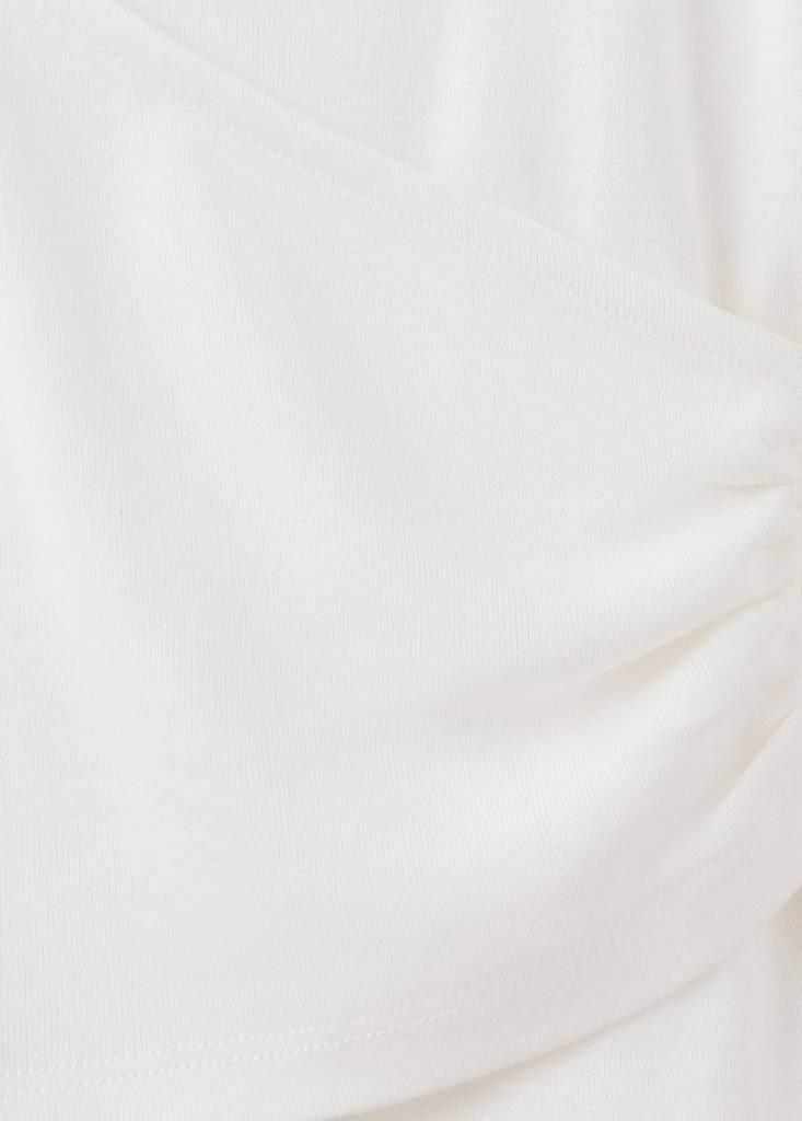 Ribbed crossover T-shirt — Off White