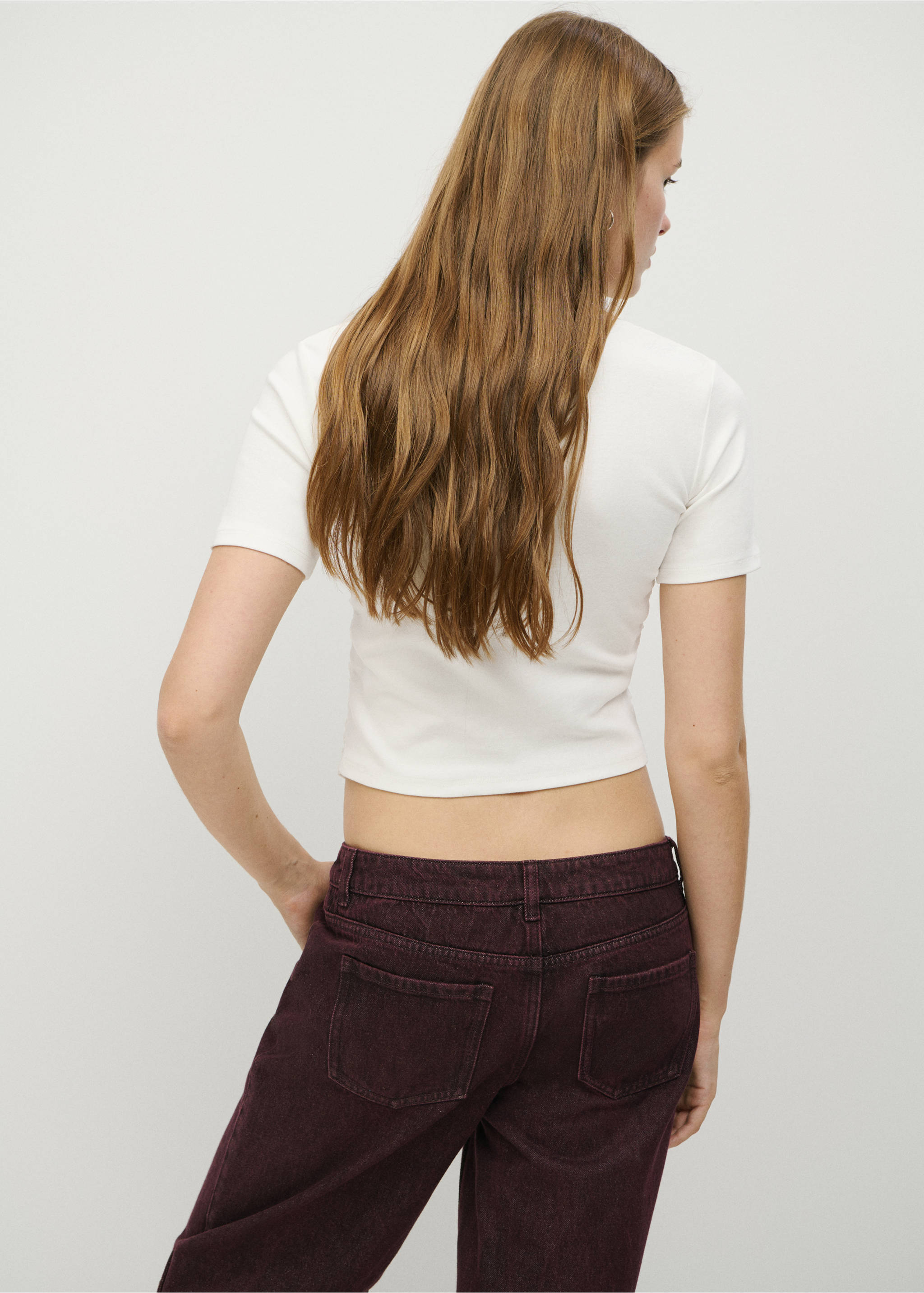 Draped cotton T-shirt - Reverse of the article, Off White. Ref: 37025861-00.