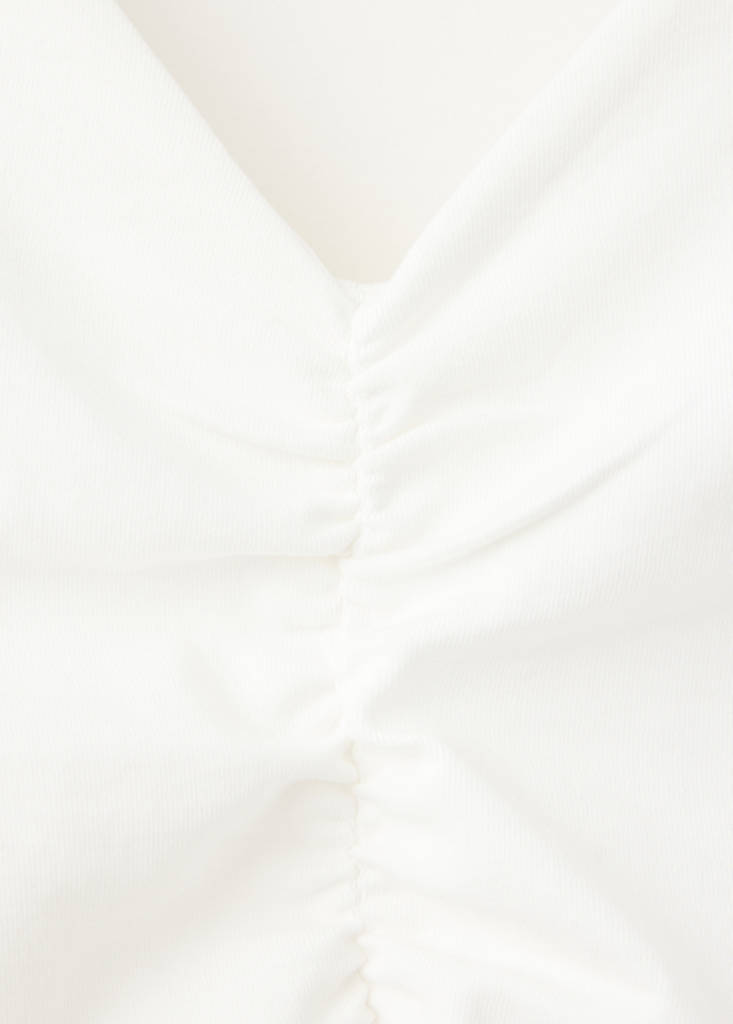 Draped cotton T-shirt - thumbnail 7