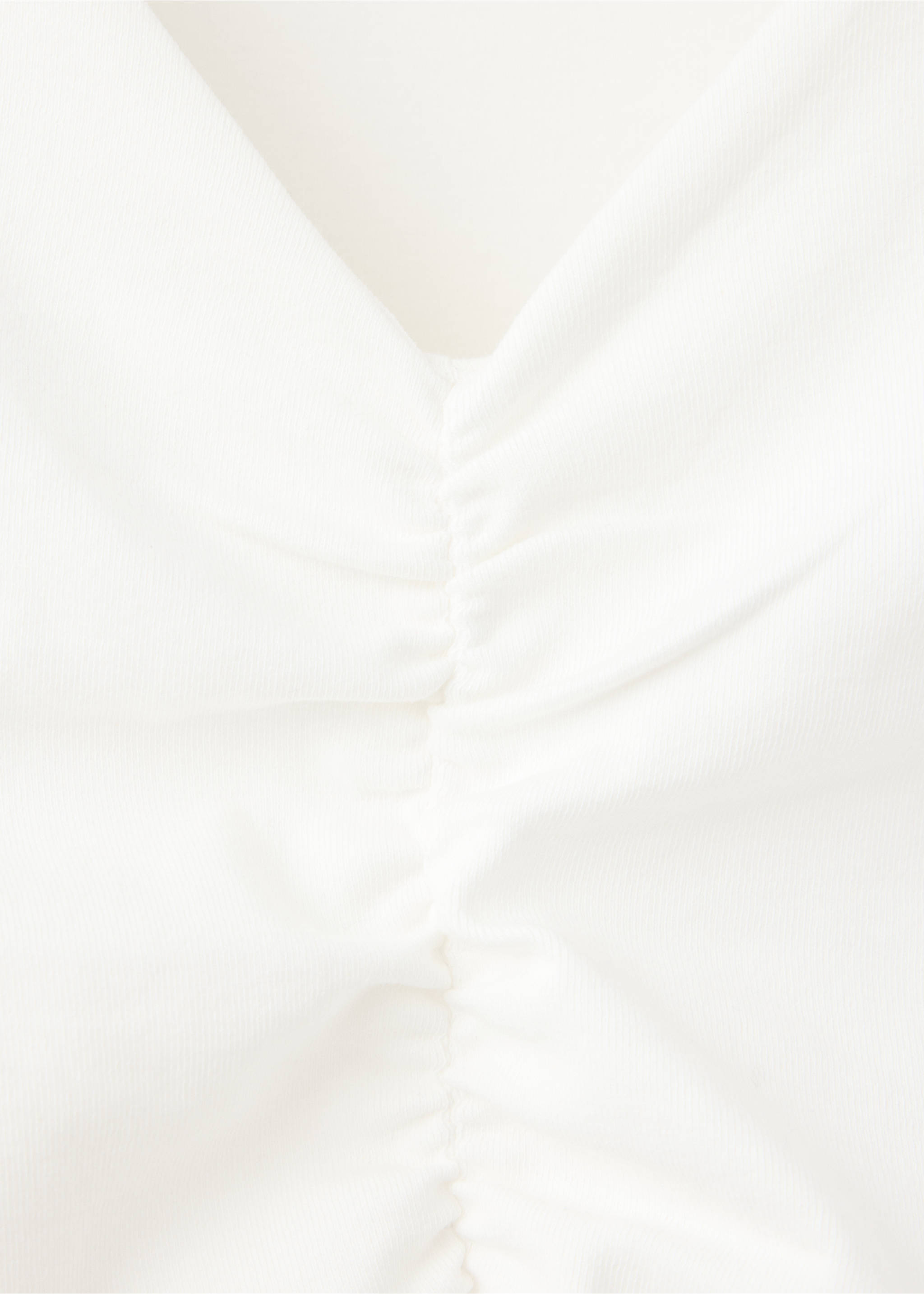 Draped cotton T-shirt - Details of the article 8, Off White. Ref: 37025861-00.