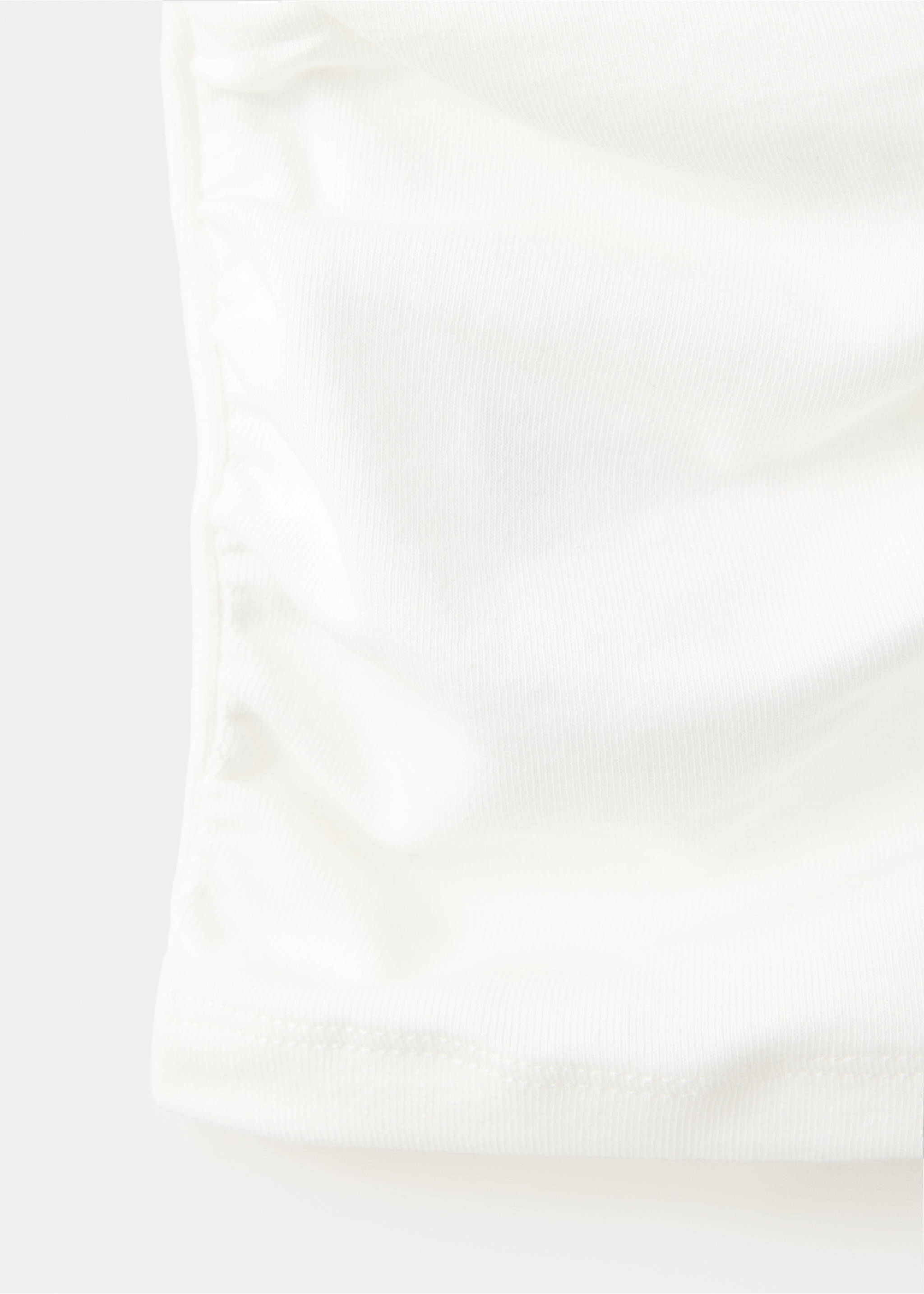 Draped cotton T-shirt - Details of the article 0, Off White. Ref: 37025861-00.