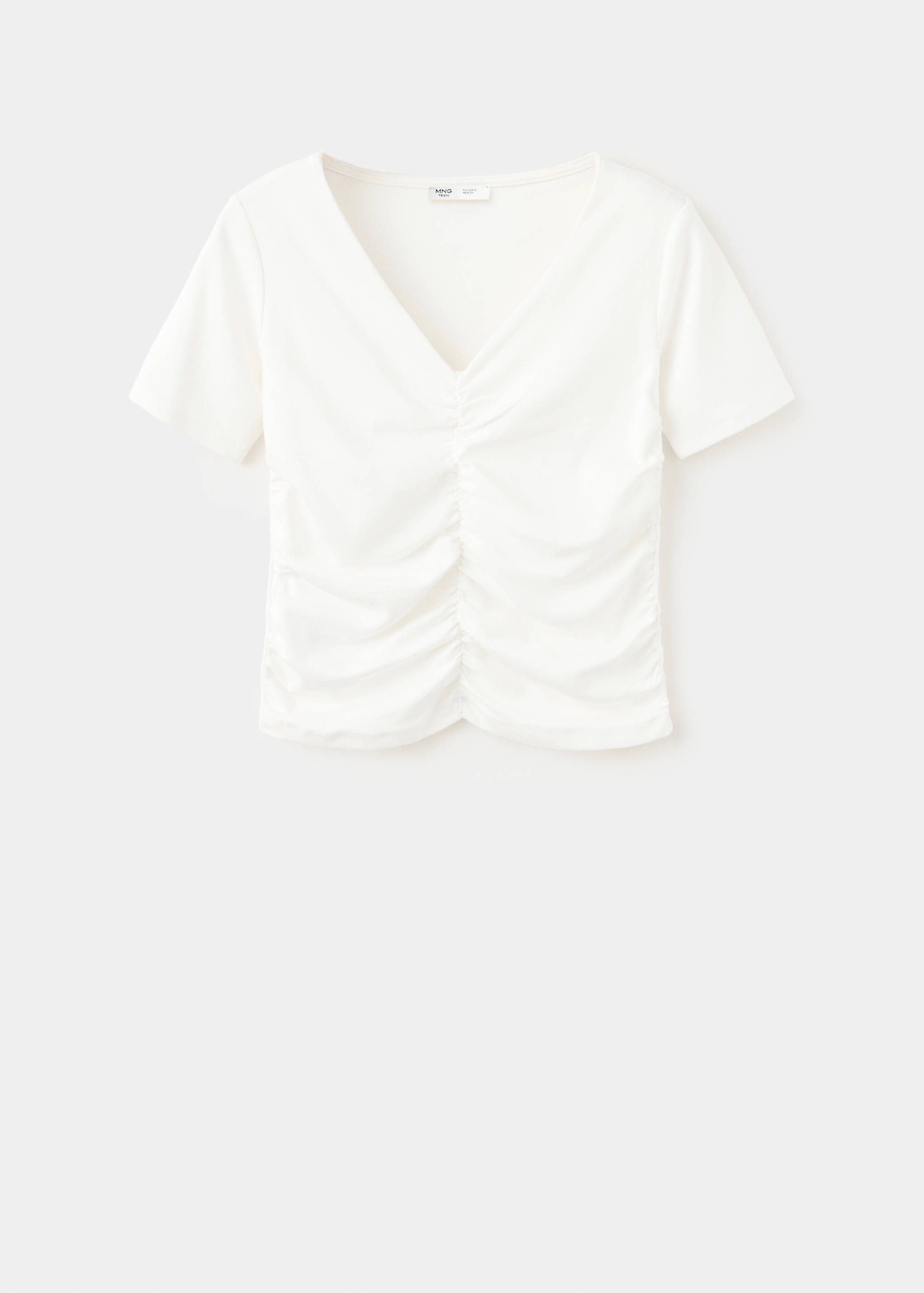 Draped cotton T-shirt - Article without model