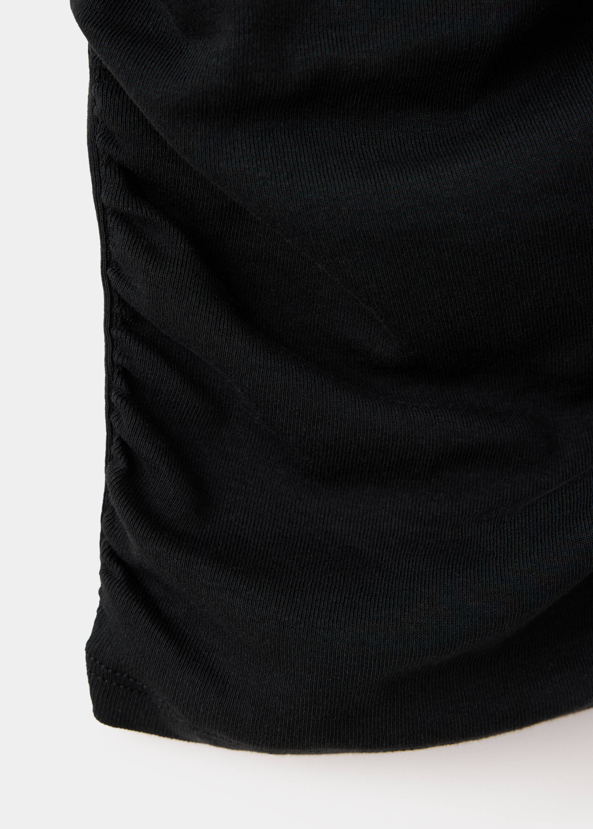 Draped cotton T-shirt - Details of the article 0