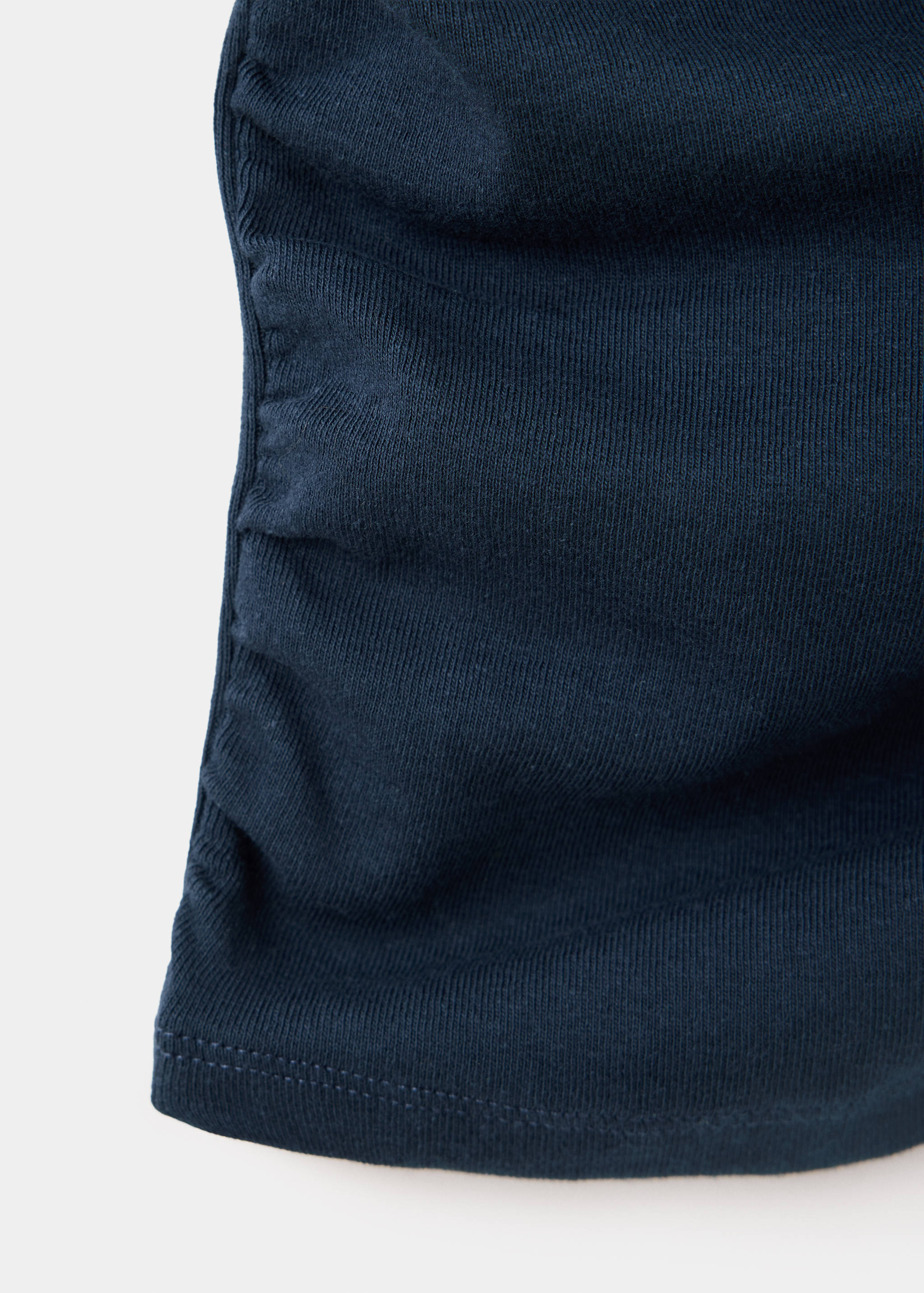 Draped cotton T-shirt - Details of the article 0