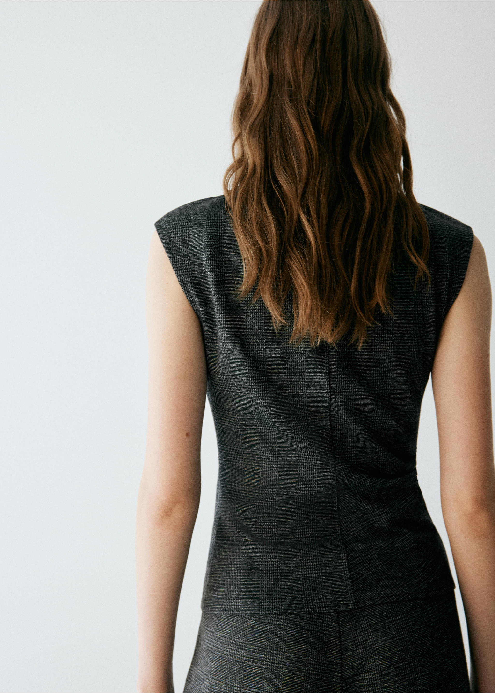 Printed top with draped details - Reverse of the article, Black. Ref: 37025864-00.