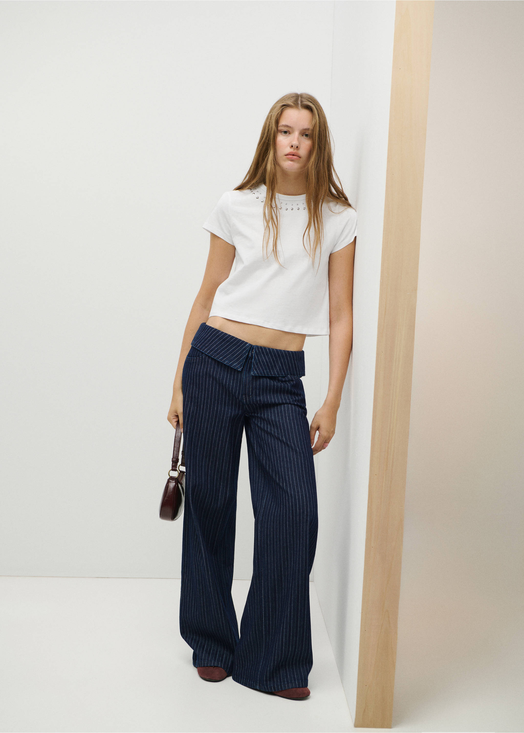 Cotton t-shirt with studs - General plane, Off White. Ref: 37025867-00.