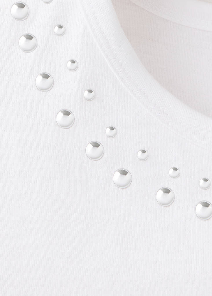 Cotton t-shirt with studs - thumbnail 6