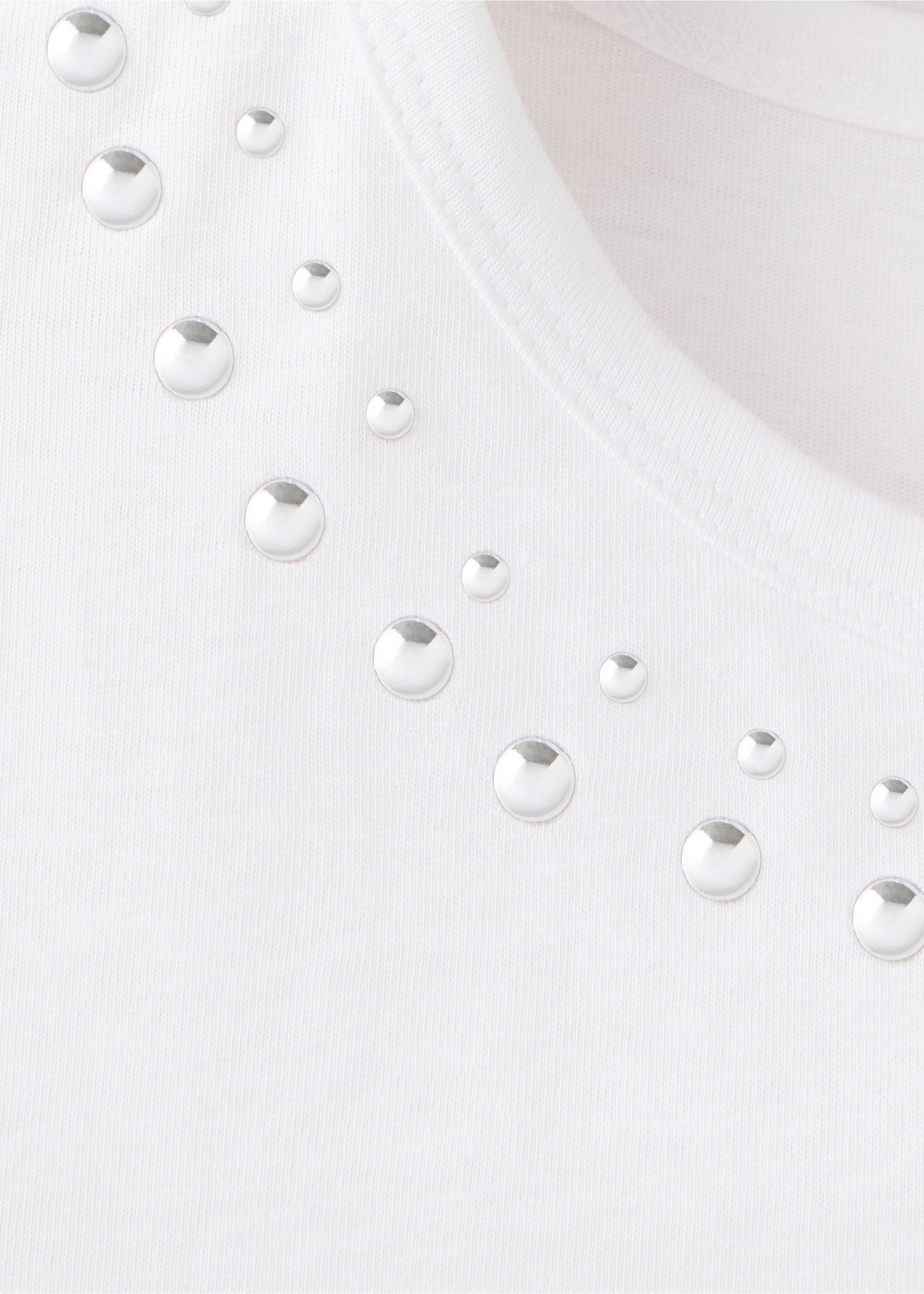 Cotton t-shirt with studs - Details of the article 8, Off White. Ref: 37025867-00.