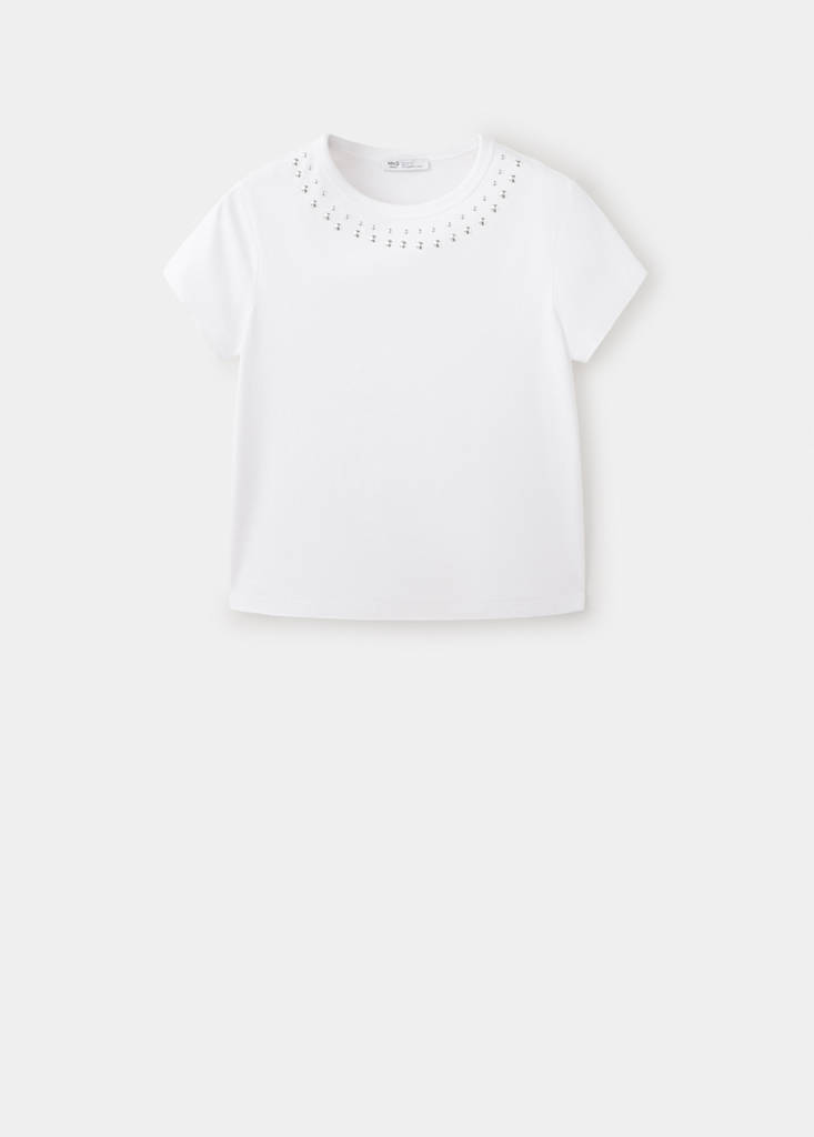 Cotton t-shirt with studs - thumbnail 4