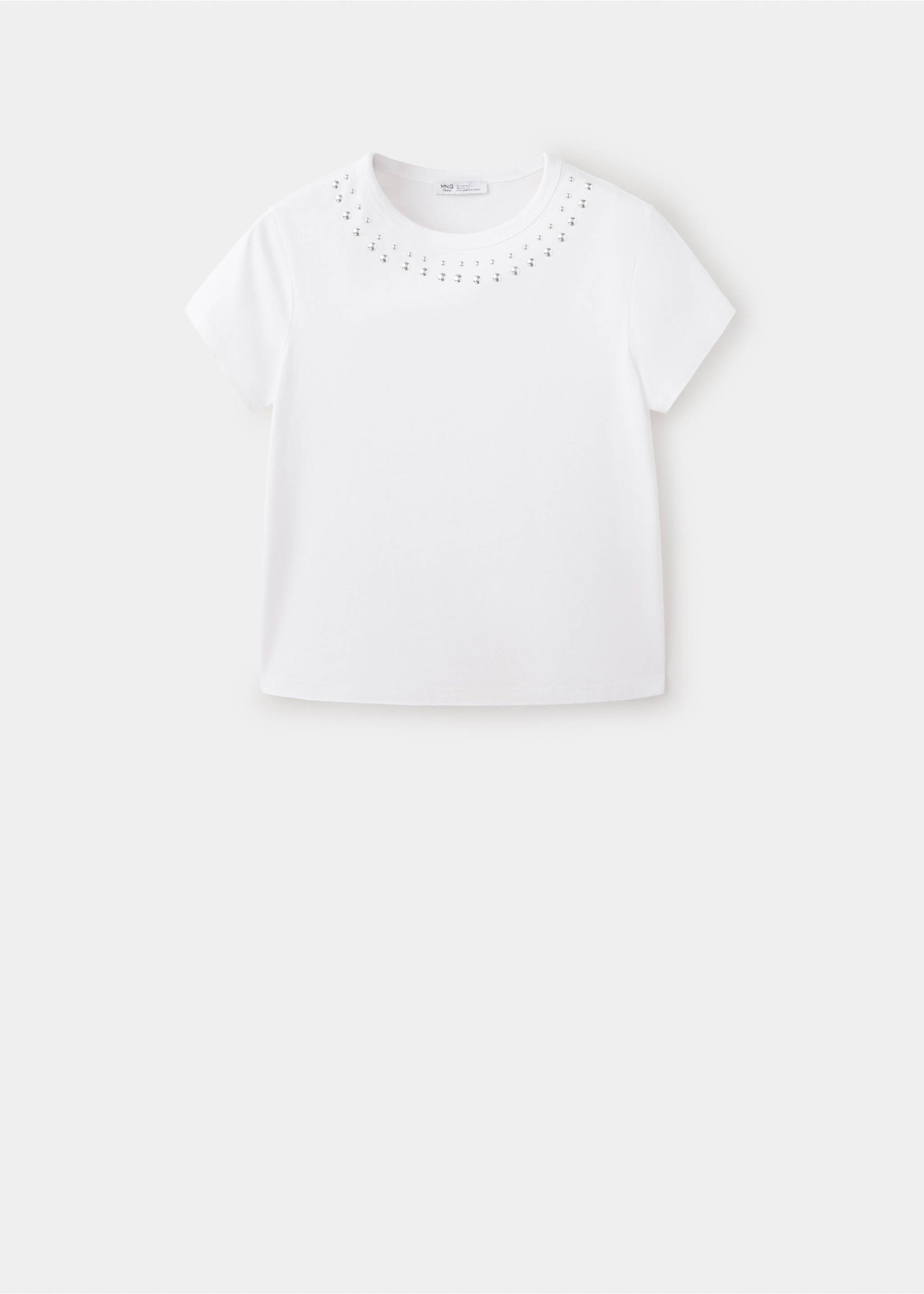 Cotton t-shirt with studs - Article without model, Off White. Ref: 37025867-00.