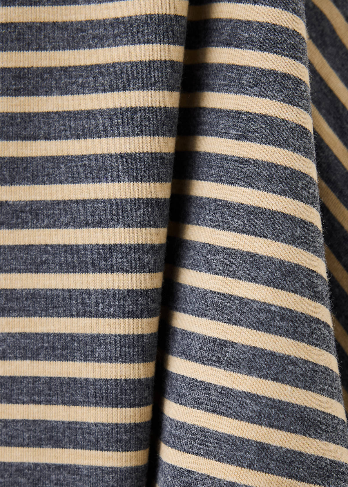 Striped off-the-shoulder T-shirt — Navy
