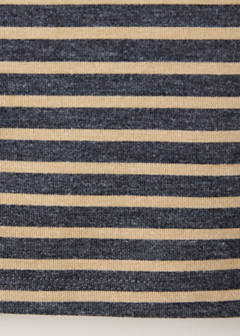Striped off-the-shoulder T-shirt — Navy 7