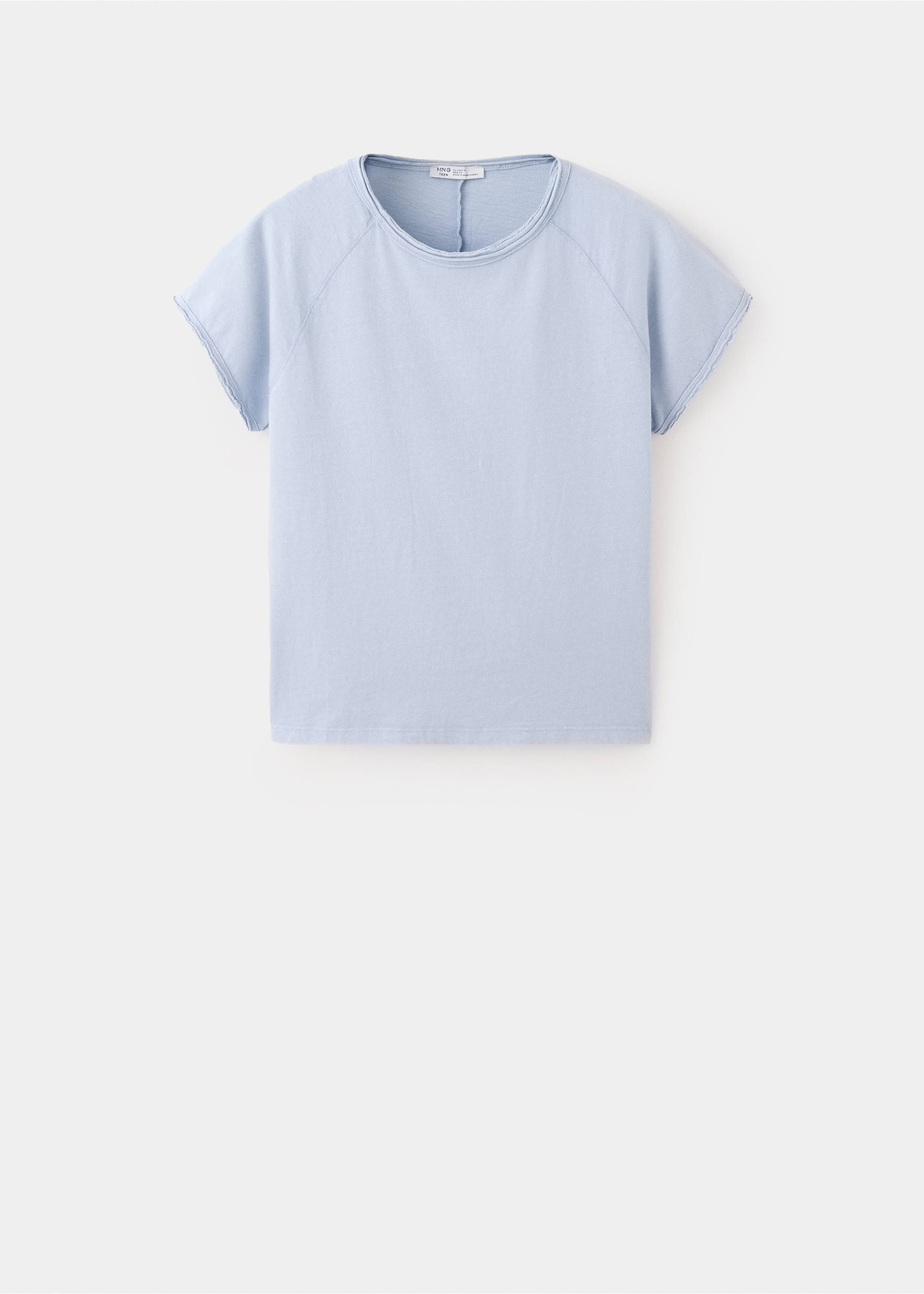 T-shirt raglan à manches courtes - Article sans modèle, Bleu. Ref: 37025875-00.