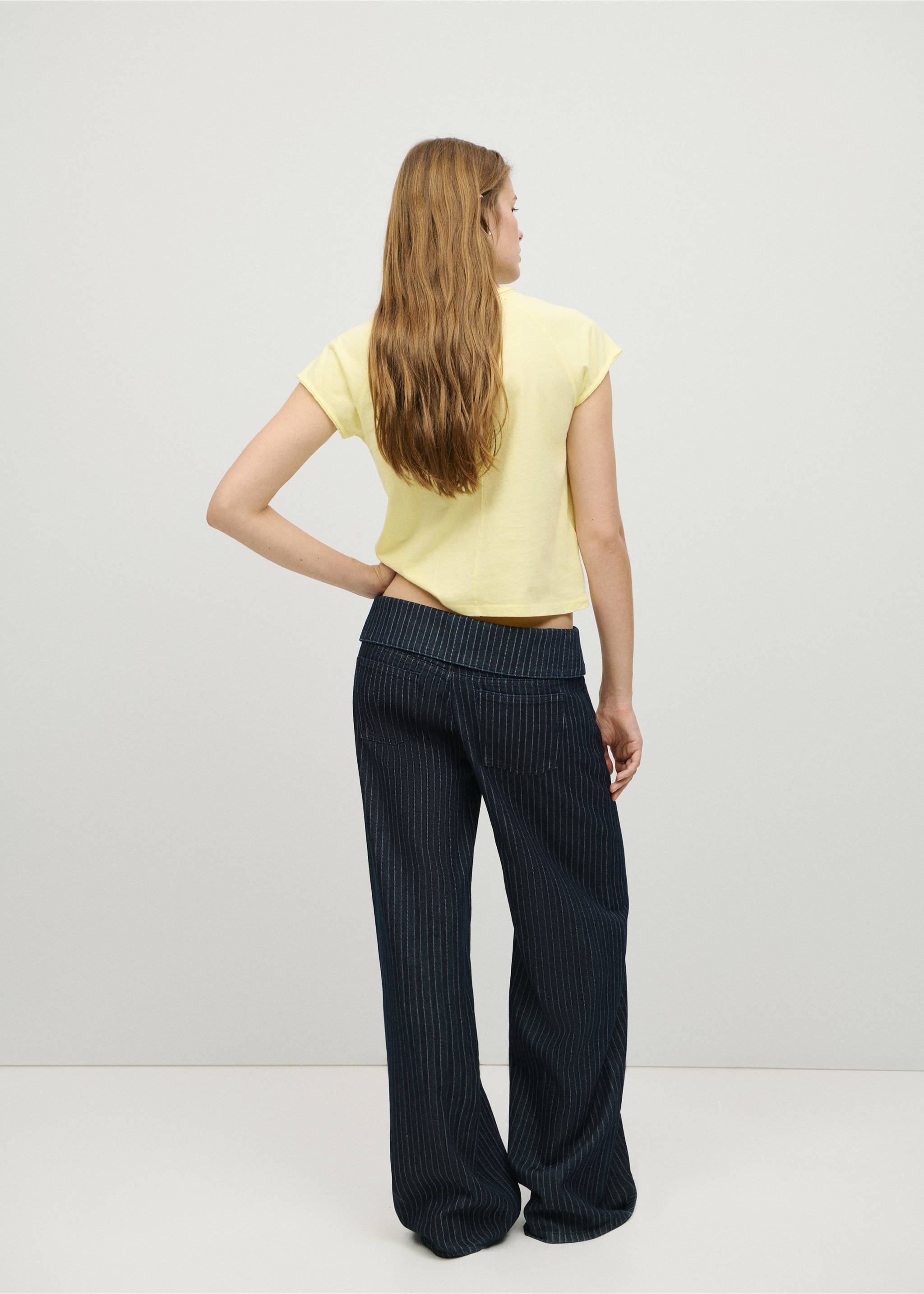 Short-sleeve raglan T-shirt - Reverse of the article, Yellow. Ref: 37025876-00.