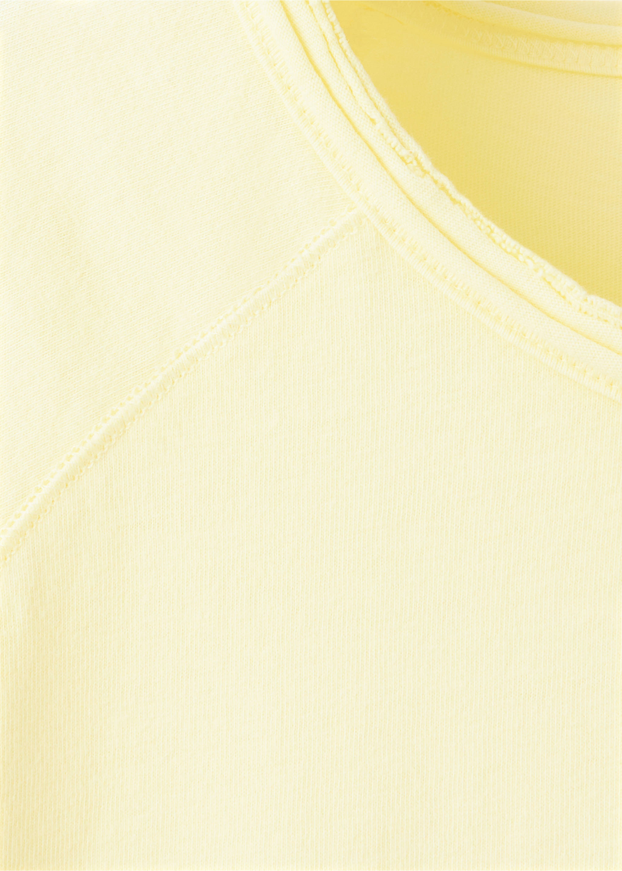 Short-sleeve raglan T-shirt - Details of the article 8, Yellow. Ref: 37025876-00.