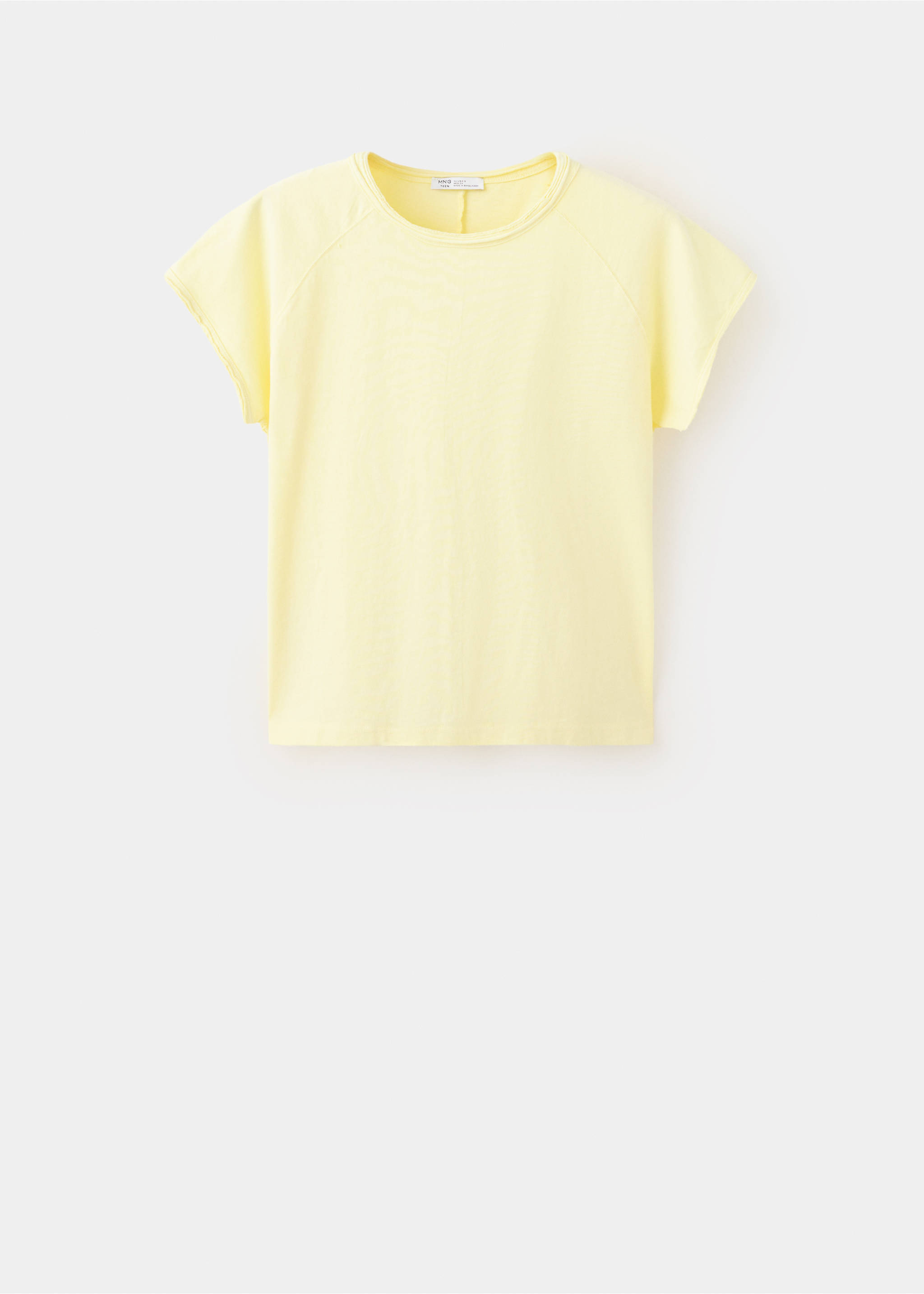 Short-sleeve raglan T-shirt - Article without model, Yellow. Ref: 37025876-00.