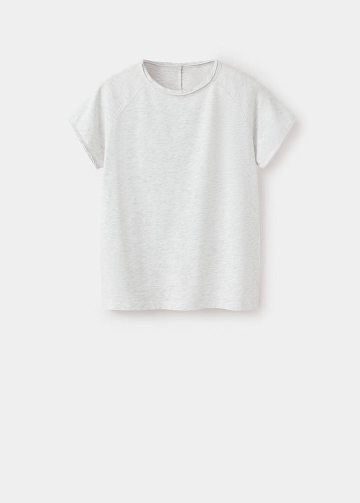Short-sleeve raglan T-shirt — Light Heather Grey