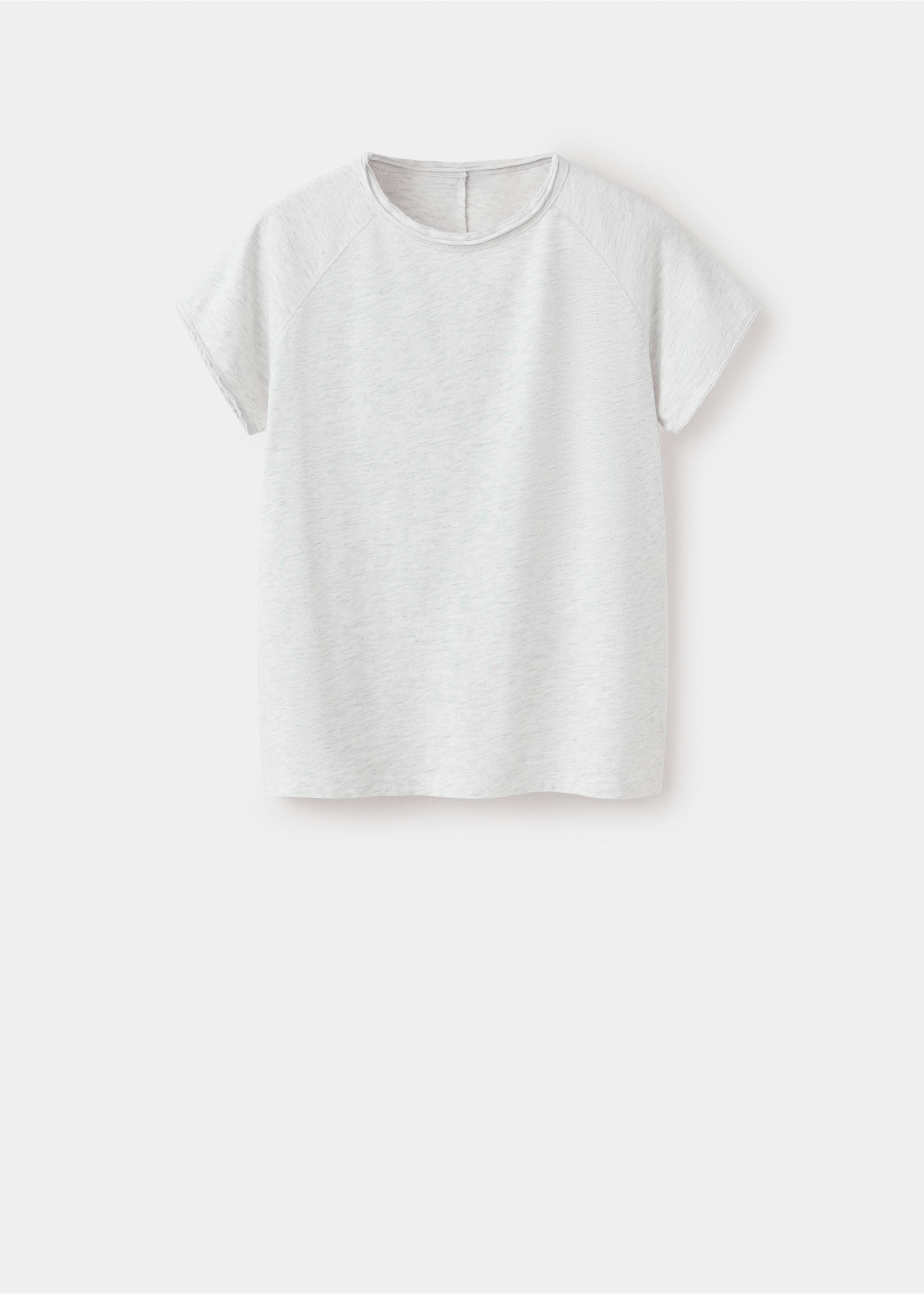 Short-sleeve raglan T-shirt - Article without model, Light Heather Grey. Ref: 37025877-00.