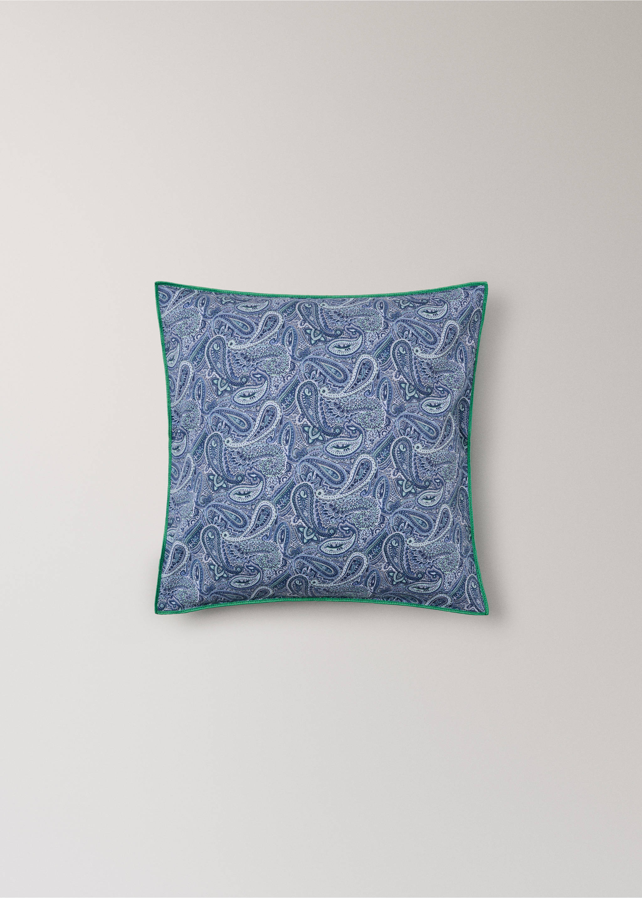 Kissenbezug mit Paisley-Print, 40 x 40 cm - Artikel ohne Model, Blau. Ref: 37025878-00.