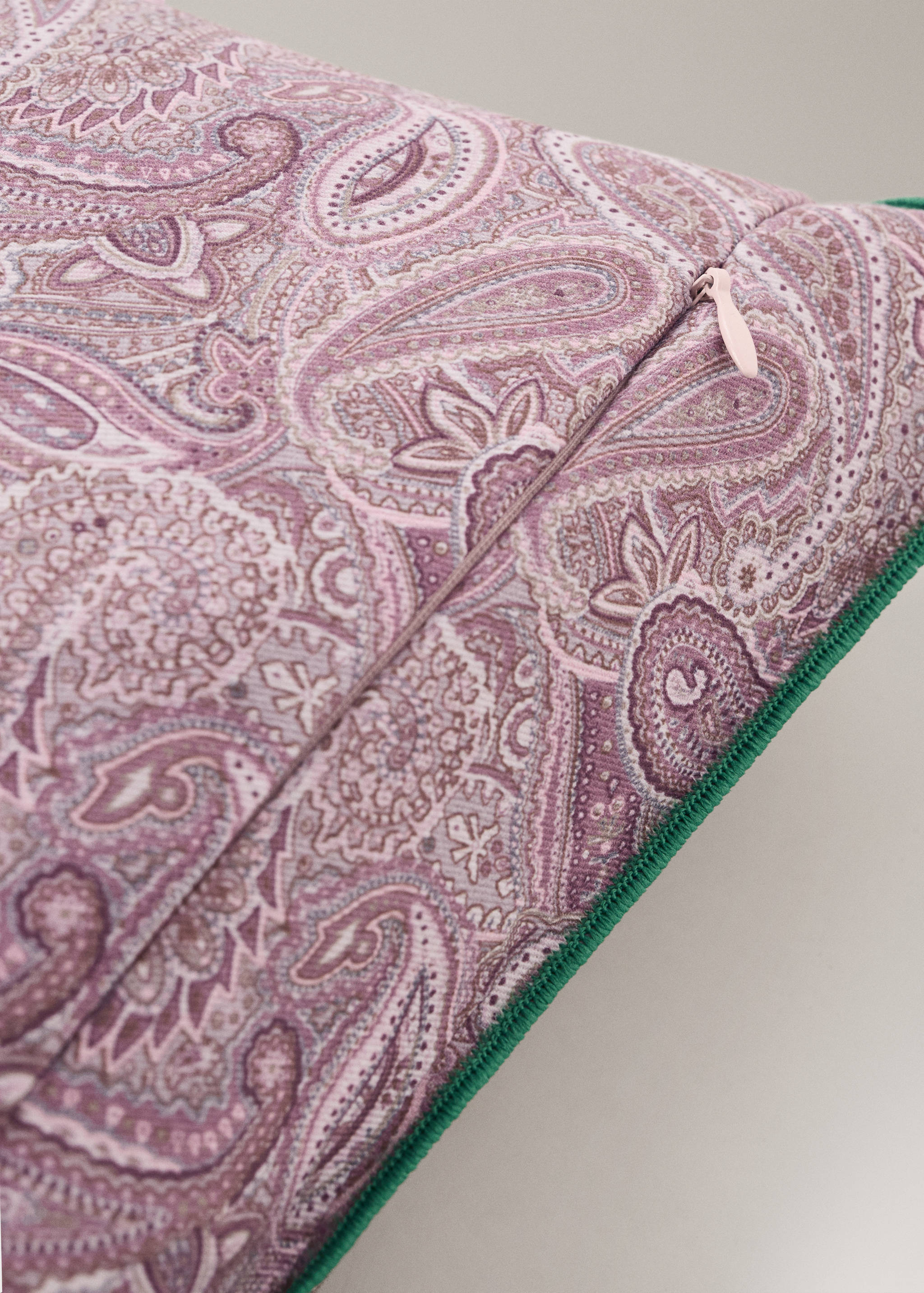 Kissenbezug mit Paisley-Print, 40 x 40 cm - Detail des Artikels 2
