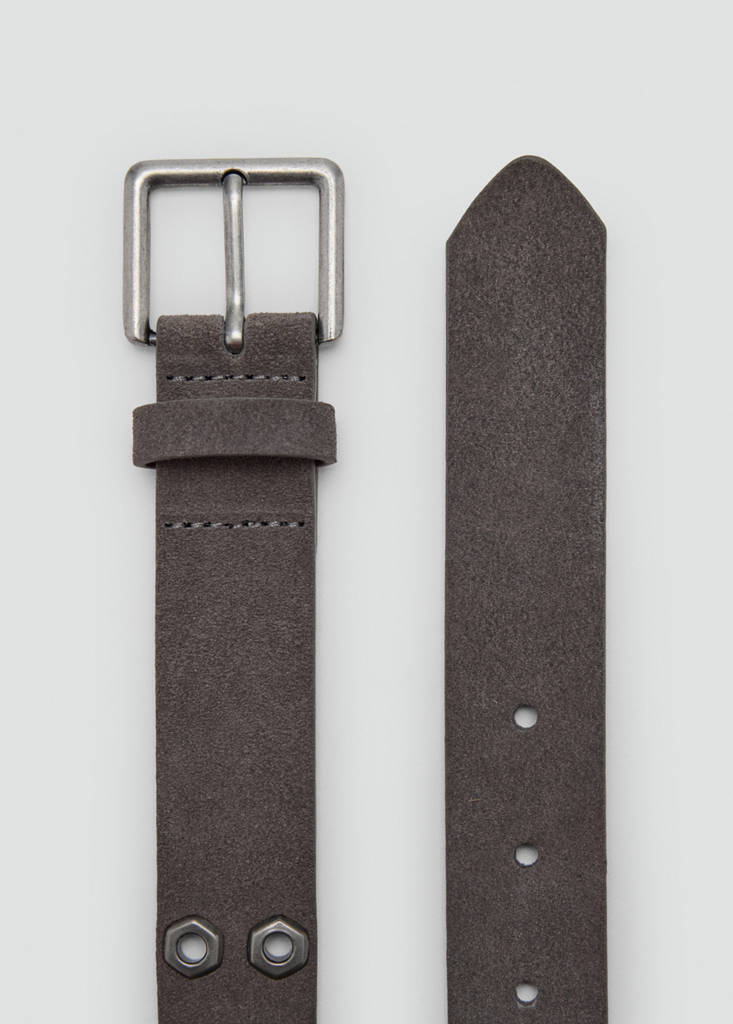 Leather belt with eyelets - thumbnail 4