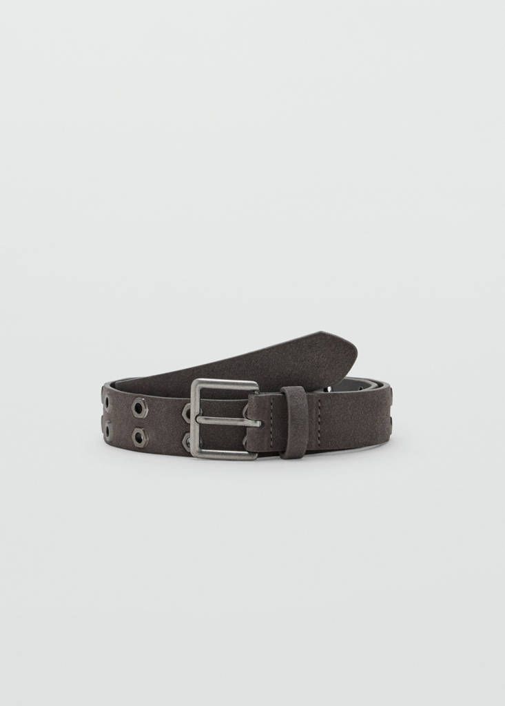 Leather belt with eyelets - thumbnail 2