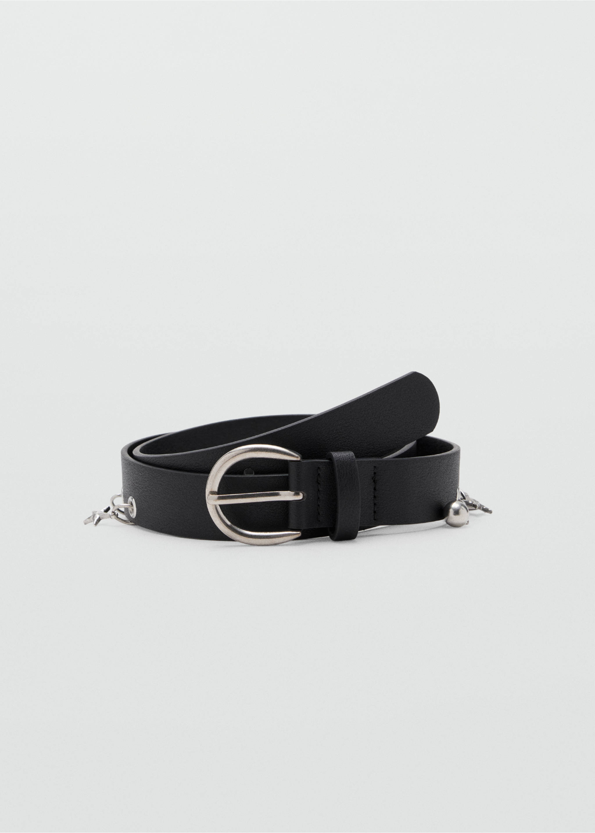 Belt with charm detail - Article without model, Black. Ref: 37025884-00.
