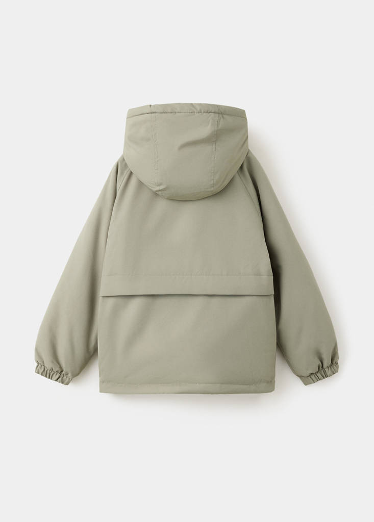 Hood puffer coat — Khaki