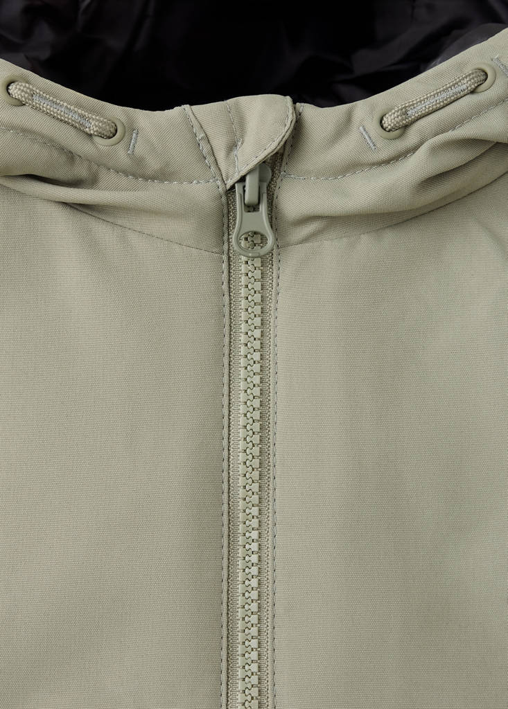 Hood puffer coat — Khaki