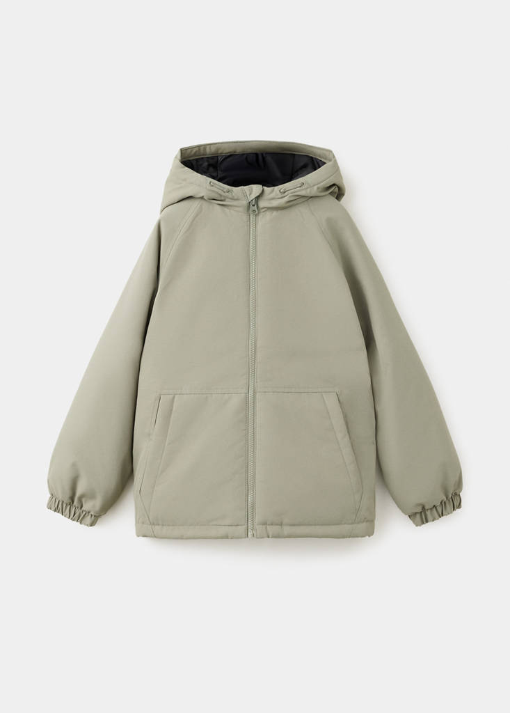 Hood puffer coat — Khaki