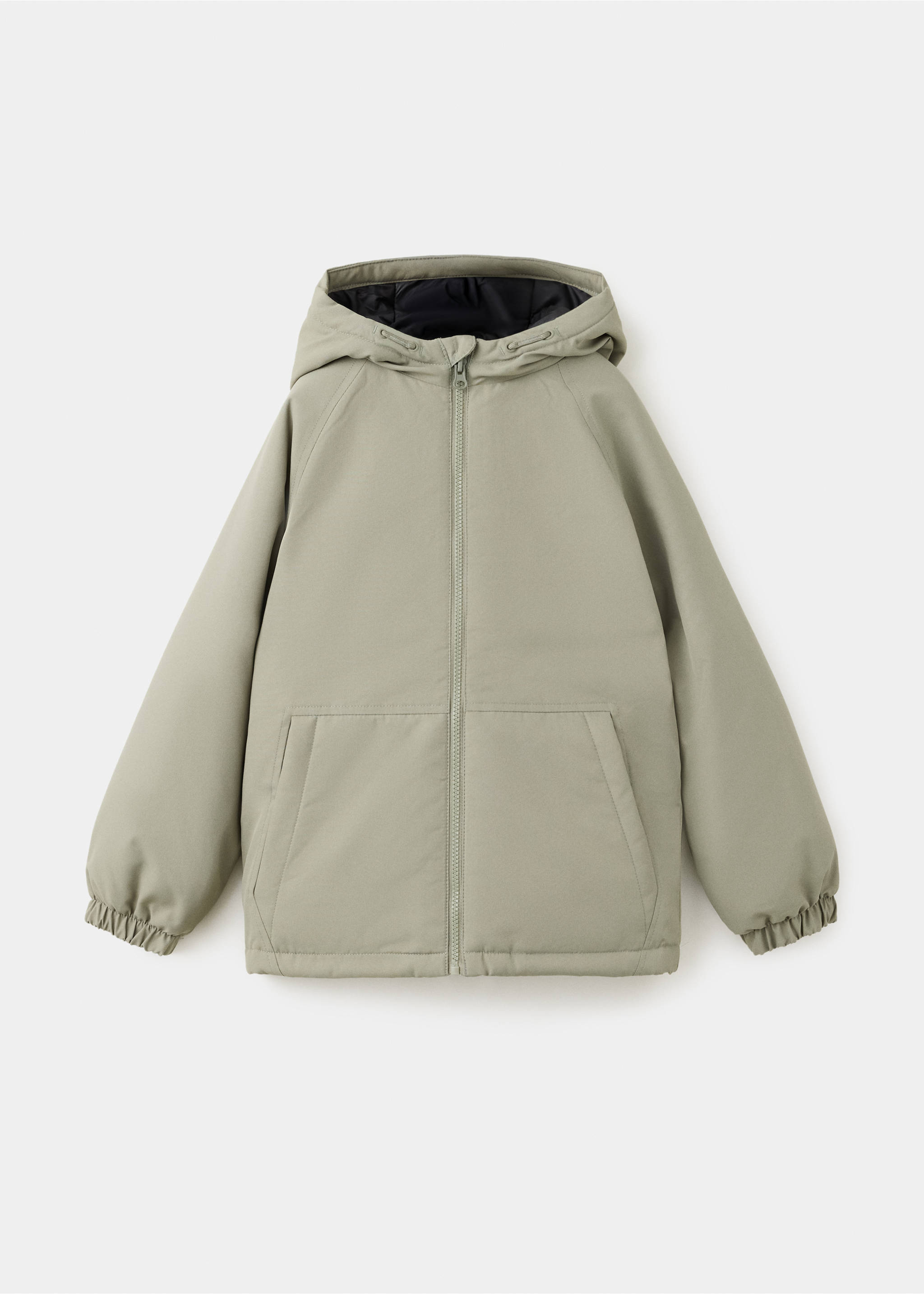 Anorak matelassé à capuche - Article sans modèle, Kaki. Ref: 37025975-00.
