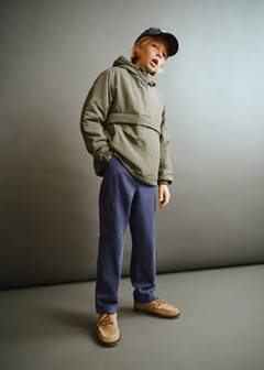 Hood puffer coat — Khaki 2