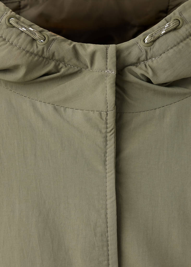 Hood puffer coat — Khaki