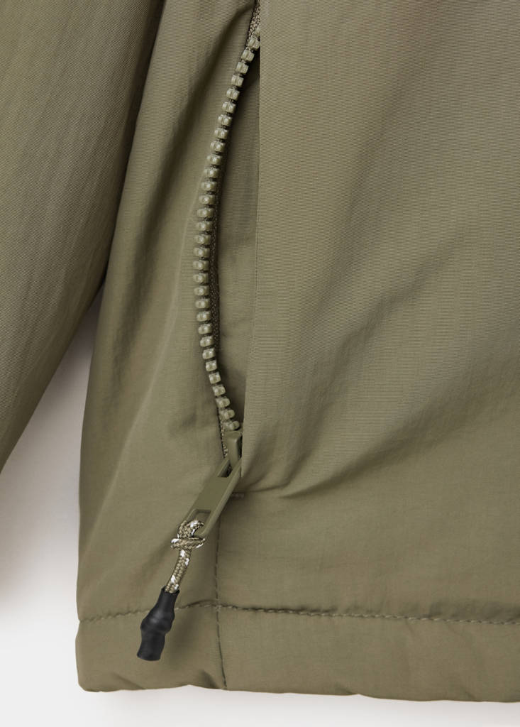 Hood puffer coat — Khaki