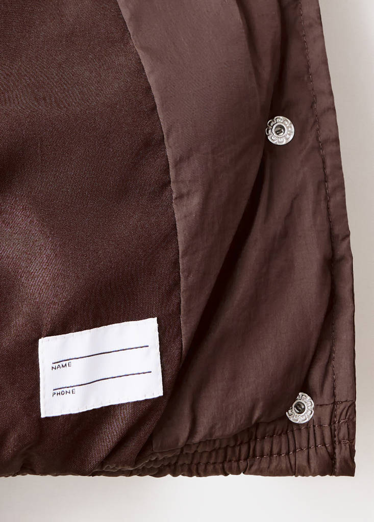 Hood puffer coat — Brown