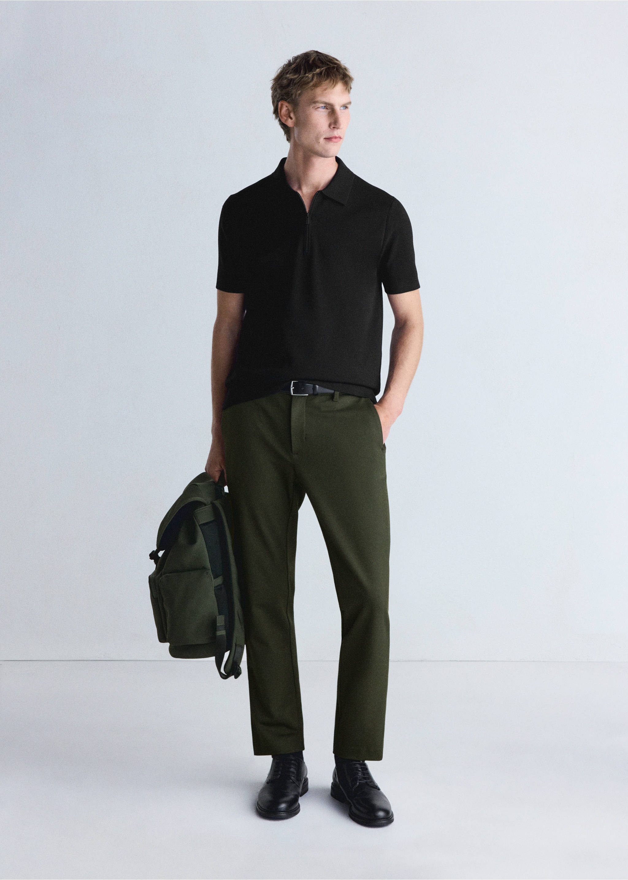 Pantalon polen - Plan général, Vert foncé. Ref: 37025979-00.