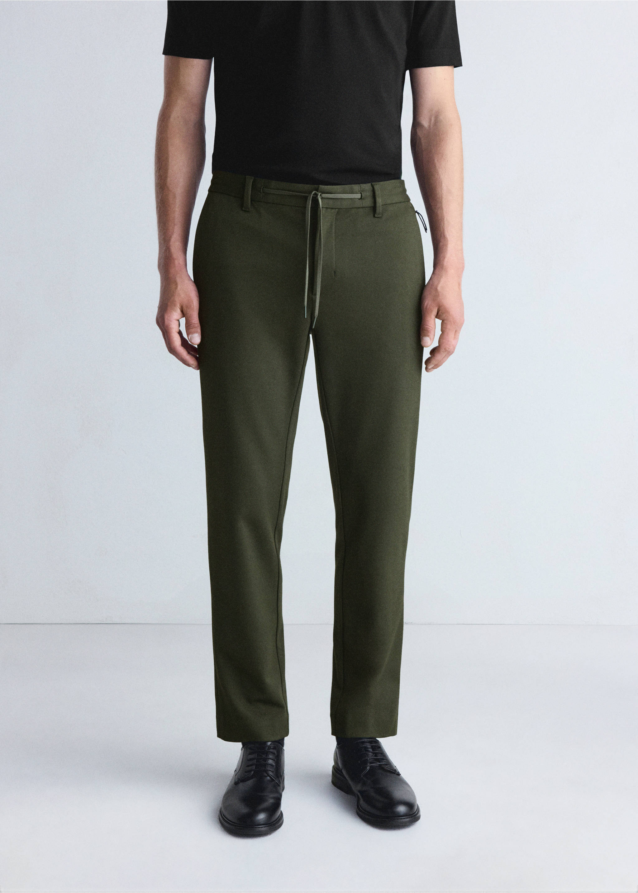 Pantalon polen - Plan moyen, Vert foncé. Ref: 37025979-00.