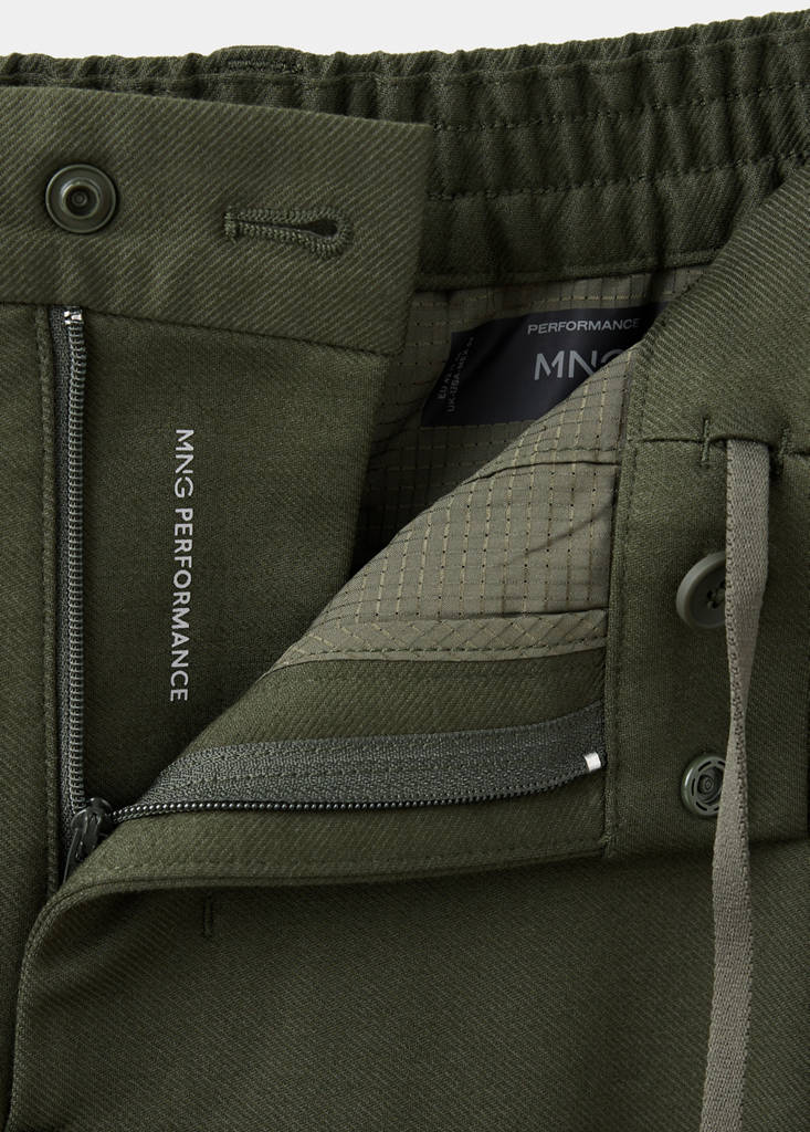 Slim-fit comfort Thermolite® trousers — Dark Green