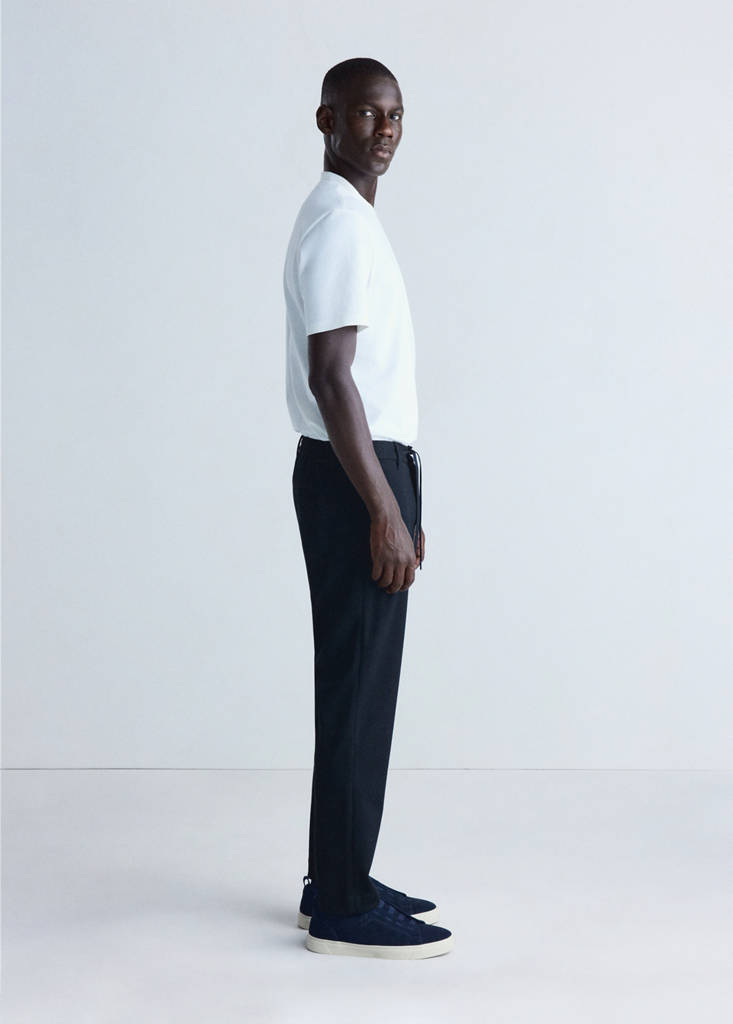 Slim-fit comfort Thermolite® trousers — Navy