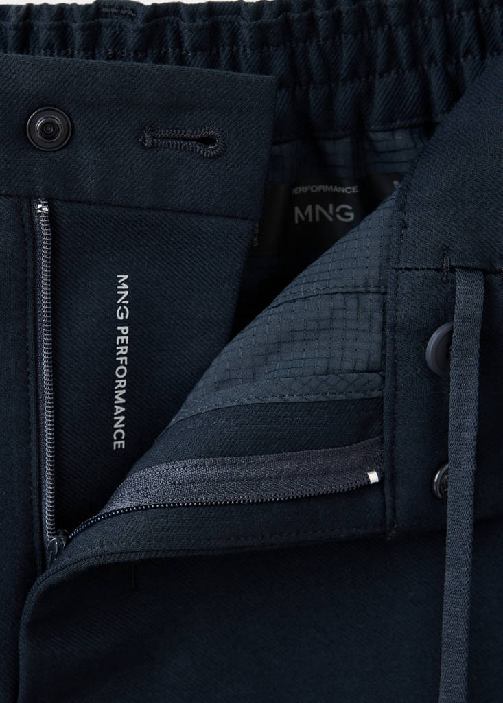 Slim-fit comfort Thermolite® trousers — Navy