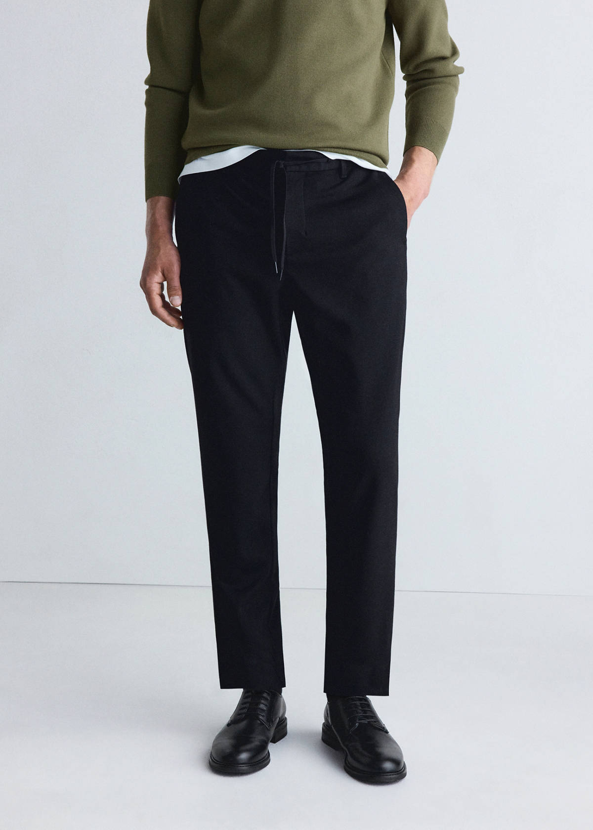 Slim-fit comfort Thermolite® trousers — Black