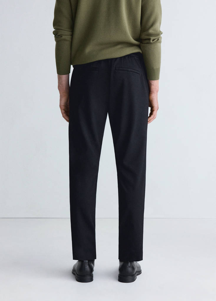 Slim-fit comfort Thermolite® trousers — Black